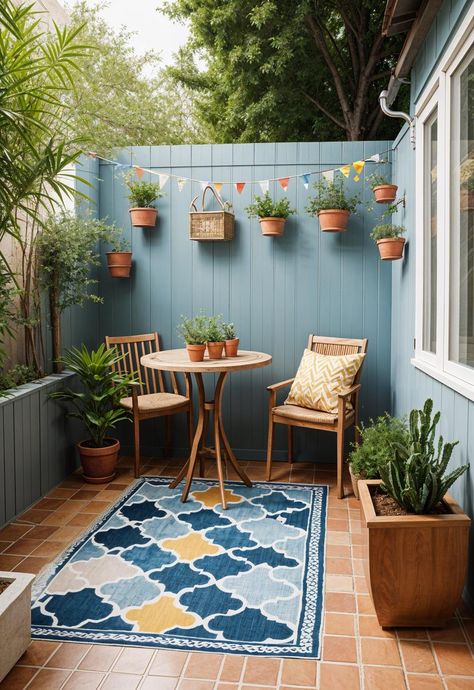 15 Budget-Friendly Small Patio Ideas You’ll Love 10 Small Patio Ideas Condo, Tiny Garden Ideas On A Budget, Diy Apartment Patio Ideas, Rental Patio Ideas, Porch Small House, Tiny Outdoor Patio Ideas, Small Front Patio Ideas, Small Porch Ideas On A Budget, Tiny Courtyard Ideas