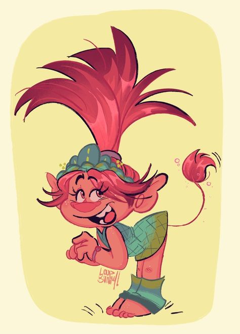 Trolls Poppy Fanart, Poppy Trolls Fanart, Trolls Base Drawing, Poppy Fanart Trolls, Trolls Branch Fanart, Trolls Broppy Fanart, Broppy Trolls Fanart, How To Draw Trolls, Branch Trolls Fanart