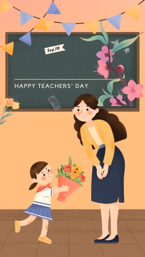 Student And Teacher Cartoon, Teachers Day Drawings Student, Teacher And Student Drawing, Teacher Day Drawings Ideas, Teachers Day Illustration, Teacher And Student Images, Teachers Day Drawing, Happy Teacher Day, Drawing Ideas Aesthetic