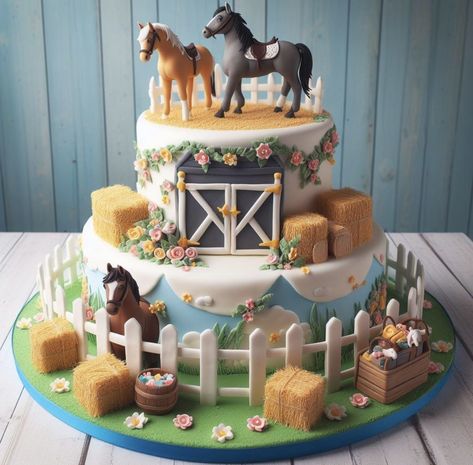 Cowgirl Birthday Cakes, Horse Cakes, Healthy Food Art, Horse Birthday Cake, Ladybug Cakes, Cowgirl Cakes, Tractor Cake, Fantasy Cake, Horse Cake