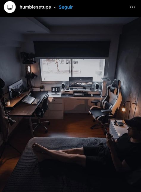 Idea Bilik Tidur, Small Room Setup, Reka Bentuk Bilik Tidur, Bilik Permainan, Home Studio Setup, Hiasan Bilik Tidur, Bedroom Setup, Gaming Room Setup, Small Room Design