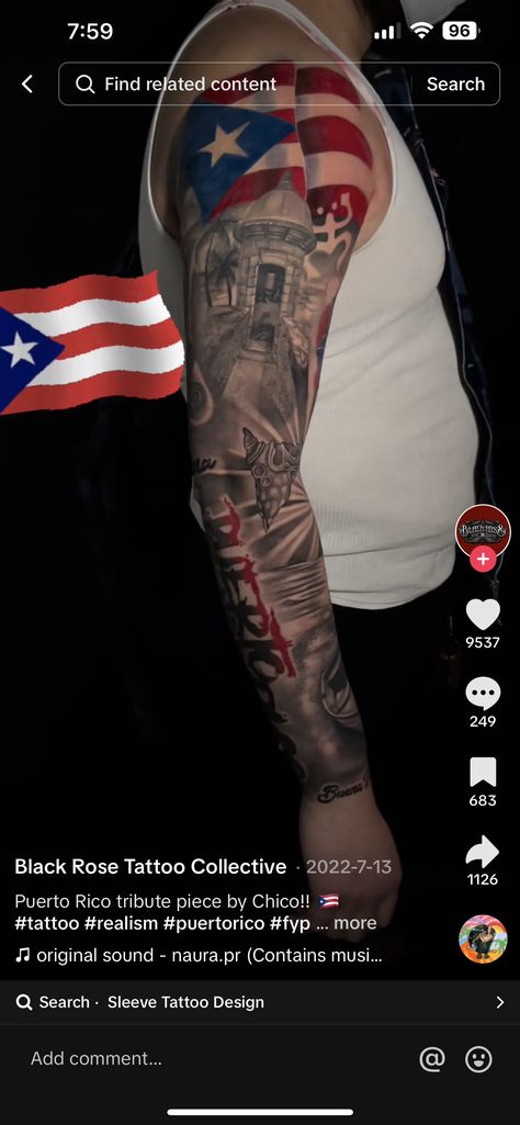 Puerto Rico Leg Sleeve Tattoo, Puerto Rico Sun Tattoo, Puerto Rican Sleeve Tattoo, Tattoo Forearm Sleeve Men, Puerto Rican Tribe Tattoo, Puerto Rico Tattoo For Men, Puerto Rico Tattoo Ideas, Dominican Tattoo, Haitian Tattoo