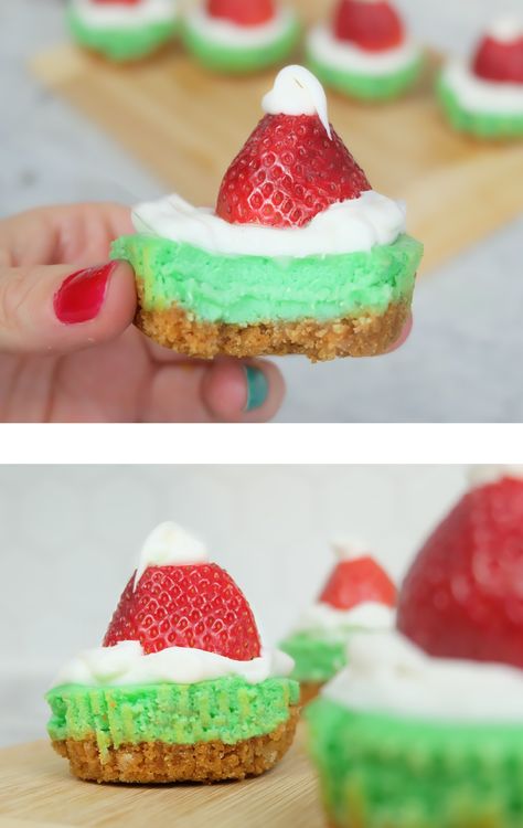 Grinch Cheesecake Lush, Grinch Dessert Table Ideas, Grinch Cheesecake Bites, The Grinch Cheesecake, Cute Christmas Desserts Grinch, Christmas Grinch Desserts, Green Christmas Desserts, Ugly Sweater Party Ideas Food, Grinch Theme Dessert