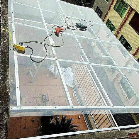 Pergolas, Pagola Ideas Design, Plexiglass Roof, Clear Roof Panels, Acrylic Plastic Sheets, Rooftop Ideas, Plastic Roofing, Home Window Grill Design, Polycarbonate Roof Panels