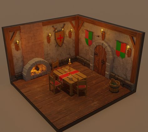 Medieval Interior Design, Medieval Room, Armory Room, Kitchen Blenders, 3d M, 3d Room, 3d Environment, Games Design, 3d Visualization