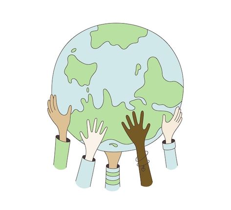 Happy Earth Drawing, Earth With Hands, World Illustration Globe, Save The World Art, Hands Holding Earth, Hands Holding The World, Earth Day Illustration, Earth Pic, World Children's Day