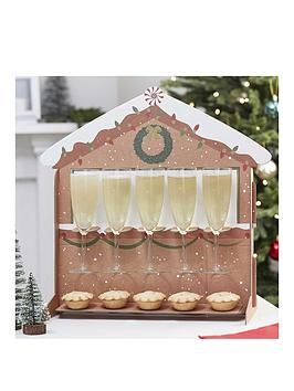 Turn your home into a winter wonderland with this beautiful ginger ray christmas drink and treats stand. Watch your Drinks Stand, Prosecco Drinks, Drinks Wall, Christmas Market Stall, Food Display Stands, Drink Display, Treat Stand, Christmas Party Table, Drink Stand