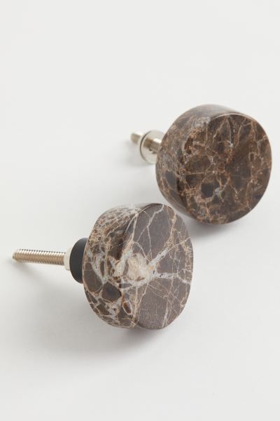 Marble Knobs, H And M, Marble Home, M Design, Beige Stone, Vans Style, H&m Home, Stone Houses, Drawer Pull