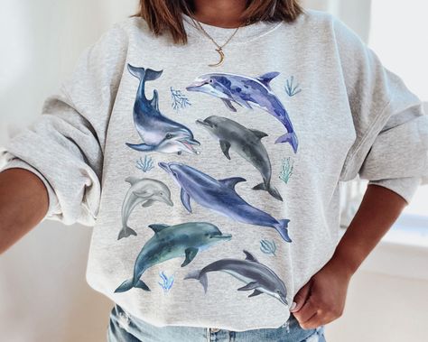 Marine Biology Shirts, Biology Shirt, Dolphin Gifts, Dolphin Lover, Marine Biology, Workout Sweatshirt, Chic Boutique, Marine Life, Sew-in Labels