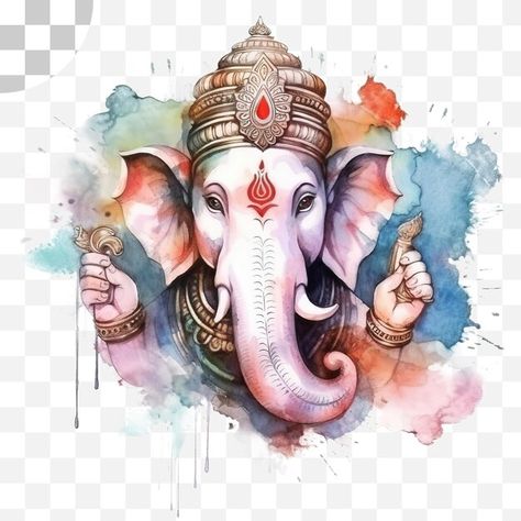 Ganesh Chaturthi Png, Hinduism Ganesha, Ganesha Png, Ganesh Png, Ganesh Chaturthi Festival, Png Background, Watercolor Png, Ganesh Chaturthi, Ganesha