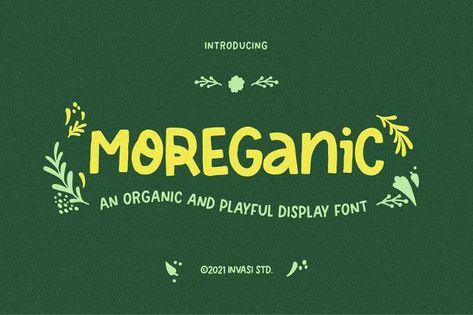 Get inspired by nature with the best organic fonts! These typefaces feature fluid and irregular shapes that mimic the natural world. Get creative! Organic Font, Food Font, Nature Font, Organic Branding, Hipster Fonts, Healthy Lifestyles, Hand Drawn Fonts, Display Fonts, Brand Fonts