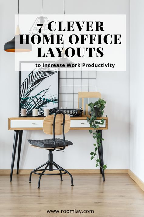 Try out these 7 home office layout ideas to find right furniture arrangements, desk and sitting configurations or an office. Learn how to separated working and sitting areas. #homeoffice #homedecor #roomlayouts Home Office Floor Plan, L Shaped Living Room Layout, Office Furniture Arrangement, L Shaped Living Room, Office Layouts, Office Furniture Layout, Home Office Layouts, Jobs For Moms, Living Room Floor Plans