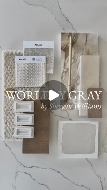 Tara Nelson on Instagram: "Worldly Gray by Sherwin Williams 🤍  Worldly Gray by @sherwinwilliams is a such a beauty! This gorgeous griege has such a pretty yellow undertone making it perfect for cabinetry, living spaces, doors, trim, and exteriors!   Would you use this color in your home? Let me know what you think!   Photo via: hanashappyhome.com Photo via: diybunker.com Photo via: plan-home.com Photo via: Pinterest.com Photo via: plan-home.com Photo via: jennakatesthome.com Photo via: jennakatesthome.com Photo via: plan-home.com Photo via: pinterest.com Photo via: jennasuedesign.com Photo via: thecreativityexchange.com Photo via: nicolashome.com Photo via: Pinterest.com  And don’t forget to like, save, and follow @taranelsondesigns for more home and lifestyle content 🤍  #worldlygray #sh Worldly Gray Sherwin Williams Kitchens, Colors To Pair With Gray, Gray Home Exterior Paint, Worldly Gray Sherwin Williams Living Rooms, Worldly Gray Sherwin Williams Bedrooms, Worldly Gray Color Palette, Best Gray Paint Colors Sherwin Williams, Worldly Gray Coordinating Colors, Worldly Gray Exterior