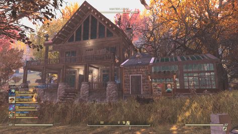 Fallout 76 camp build Fallout 76 Builds, Fallout 76 Camp Ideas, Fallout 76 Camp Builds, Fallout 76 Camp, Cryptid Hunting, Fallout Party, Fallout 4 Settlement Ideas, Terraria House Ideas, Terraria House