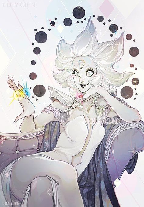 White Diamond Steven Universe, Cristal Gems, Steven Uni, Steven Universe Diamond, Steven Universe Drawing, Steven Universe Characters, Images Kawaii, Steven Universe Comic, Steven Universe Gem