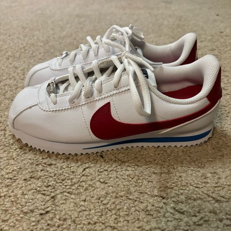 Kids Nike Cortez Forrest Gump Size 3.5y In Great Condition, Never Worn Before Nike Shoes Cortez, Nike Cortez Forrest Gump, Nike Shoes Kids, Nike Cortez Outfit, Cortez Nike, Nike Cortez Shoes, Cortez Shoes, Forrest Gump, Men's Footwear