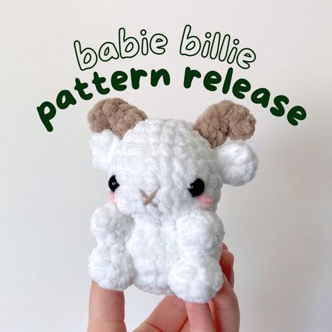 Crochet Dragons, Goat Pattern, Caption For Instagram, Crochet Tiny, Home Crochet, Read Caption, Crochet Tutorial Pattern, Easy Crochet Animals, Quick Crochet Patterns