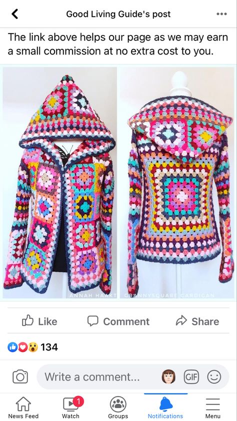 Granny Square Häkelanleitung, Granny Square Haken, Star Keychain, Crochet Jacket Pattern, Cardigan Au Crochet, Crochet Cardigan Pattern Free, Granny Square Crochet Patterns Free, Gilet Crochet, Crochet Star