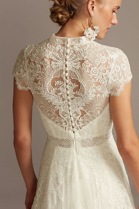 Mock Neck Wedding Dress, Heirloom Wedding Dress, Petite Wedding Dress, Wedding Dress Style, High Neck Wedding Dress, Neck Wedding Dress, Davids Bridal Wedding Dresses, Heirloom Wedding, Davids Bridal Dresses