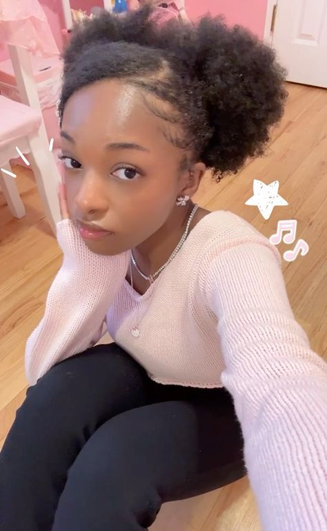 Step-by-Step Guide: Cute Black Girl Hairstyles That Are Cute and Trendy 2024 - Fashion Tips Tricks Cute Afro Puff Hairstyles, Afro Cute Hairstyles, Natural Poofy Hairstyles For Black Women, Shirt Black Hairstyles, Hair Inspo Black Girls Natural Hair, Omg Doll Hairstyles, 4c Natural Hairstyles Coquette, 4c Hairstyles Pictures, Doll Hair Accessories