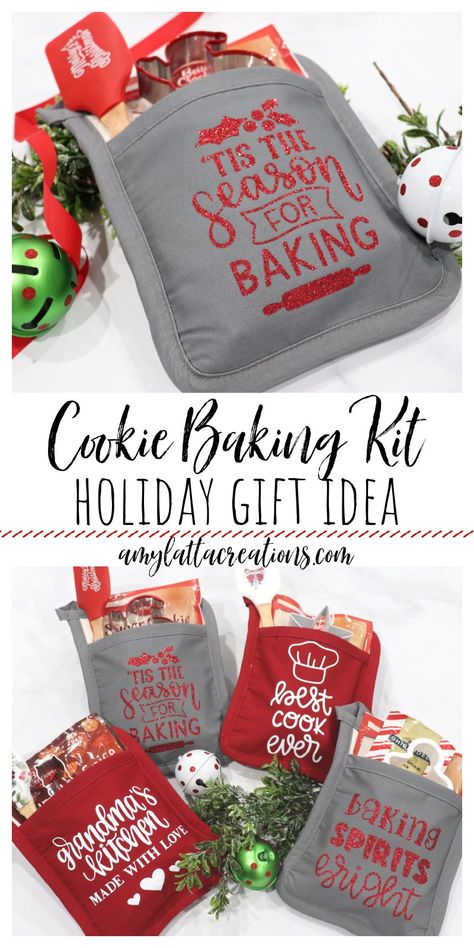 Cookie Baking Kit Holiday Gift Idea Personalized Baking Gifts, Cookie Making Gift Basket, Sugar Cookie Gift Ideas, Cookie Gift Packaging Diy, Baking Gifts Ideas, Baked Gifts Ideas, Christmas Cookie Gift Ideas, Cookie Kit Gift, Baking Gift Ideas