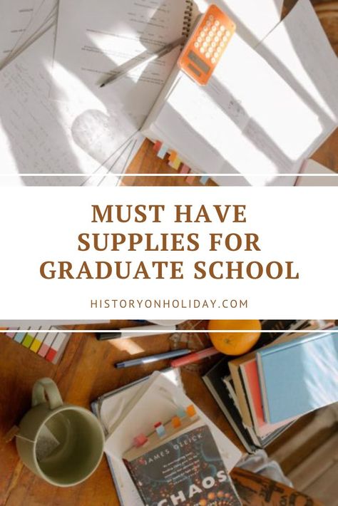 Headed to graduate school this fall? Here are the school supplies, stationary, and technology that you need before you start classes. Grad School Checklist, Graduate School Tips, Preparing For Grad School, Grad School Bag, Masters Degree Tips, Grad School Organization, Masters Program Aesthetic, Graduate School Supplies, Graduate Student Aesthetic