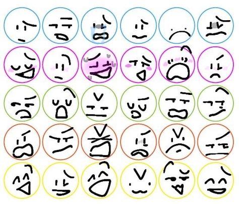 Bfb Object Oc, Drawing Expression Chart, Expression Chart Reference, Pfp Drawing Base, Silly Artstyle, Simple Objects, Expression Sheet, Different Expressions, Emotion Chart