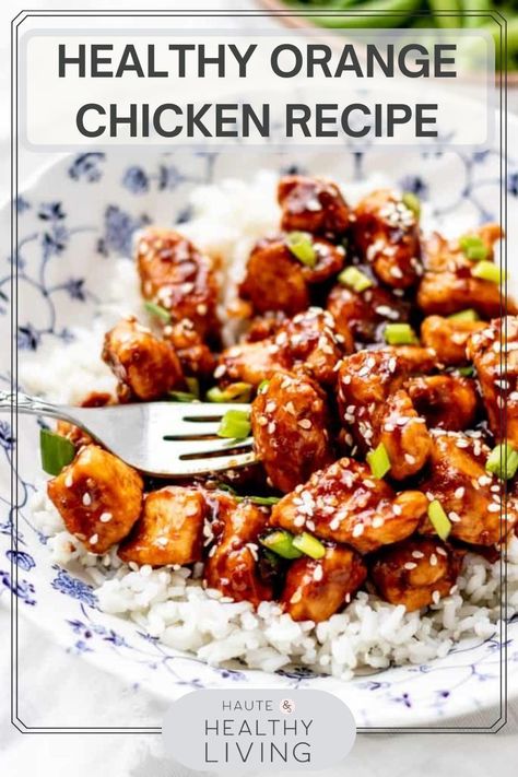 Healthy Orange Chicken Recipe, Orange Chicken Sauce, Healthy Orange Chicken, Easy Orange Chicken, Healthy Chinese, Orange Chicken Recipe, Orange Sauce, Orange Chicken, Orange Recipes