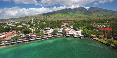 Lahaina Town | Maui Hawaii Front Street Lahaina, Hawaii Guide, Hawaii Things To Do, Lahaina Maui, Front Street, Maui Hawaii, City Skyline, Maui, Dolores Park