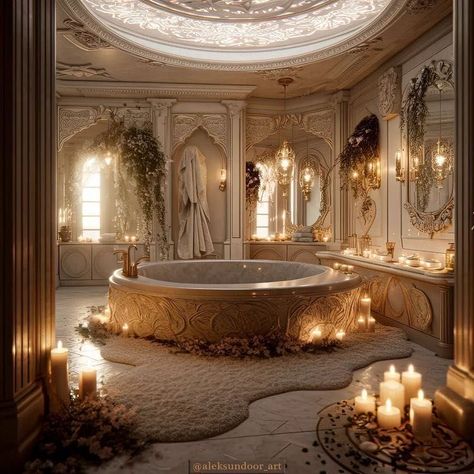 Royal Luxury Bedroom Design, Fancy Bathroom, Royal Bedroom, Fantasy Rooms, Castles Interior, Luxury Bedroom Design, Castle House, Dream House Rooms, Fantasy House