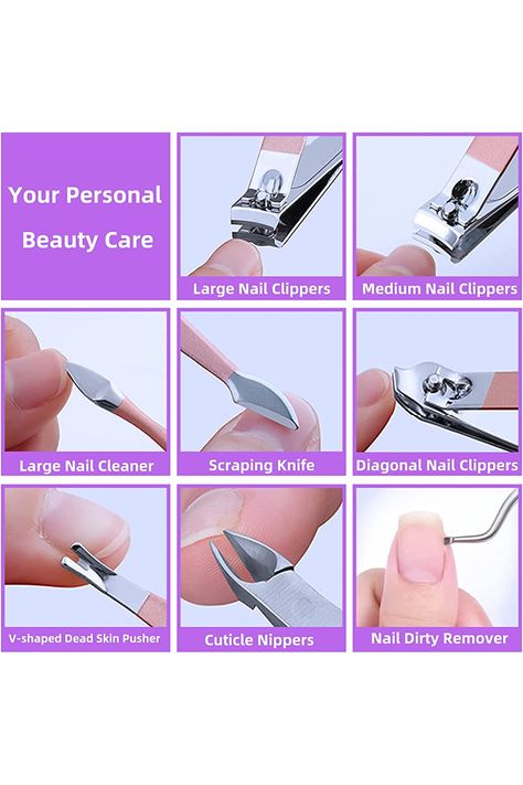 Nails Material Products, Nail Tools How To Use, Manicure Tools How To Use, Nail Knowledge, Nail Tools Kit, Mini Nail Care Kit, Manicure Set Tools, Manicure Equipment Tools, Manicure Kit Tools