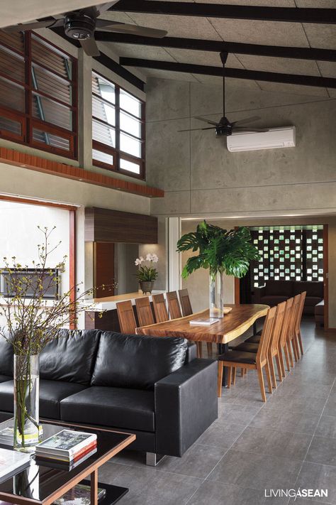 Modern Filipino Interior, Modern Filipino House, Simplicity Living, Filipino House, Tropical House Design, House Floor Design, Tropical House, Modern Tropical, Industrial House