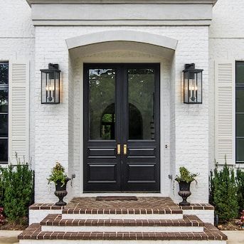 Outdoor lanterns front door