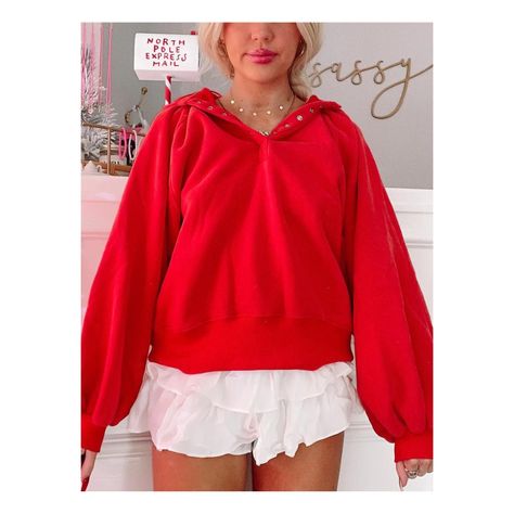 red brynn❤️ Cute Winter Fits, Sassy Shortcake, Preppy Tops, Red Pullover, Preppy Outfit, Simple Trendy Outfits, Cute Casual Outfits, Preppy Style