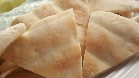 Pita wedges are great for an array of dips and spreads, and can be baked and stored in an airtight container for two days. Special K Recipes, How To Bake Bread, At Home Recipes, Dips And Spreads, Bread Rolls Recipe, Bread At Home, Bake Bread, Recipes Appetizers And Snacks, Pub Food