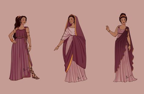 Grecian Clothing, Ancient Greek Clothing, Roman Clothes, Roman Dress, Greek Costume, Goddess Outfit, Goddess Costume, Roman Fashion, Royal Outfits