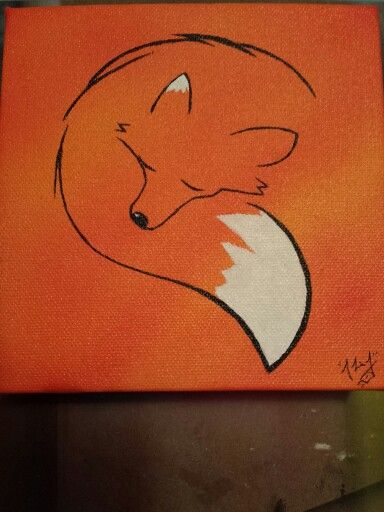 My little fox... by Taujha James 4 Bit Artist. Fox Painting Easy, Cute Fox Painting Easy, How To Paint A Fox Acrylic, Fox Painting Easy Acrylic, Fox Paintings Acrylic, Painting Fox Acrylic, Gothic Painting, Animal Canvas Paintings, Oil Pastel Drawings Easy