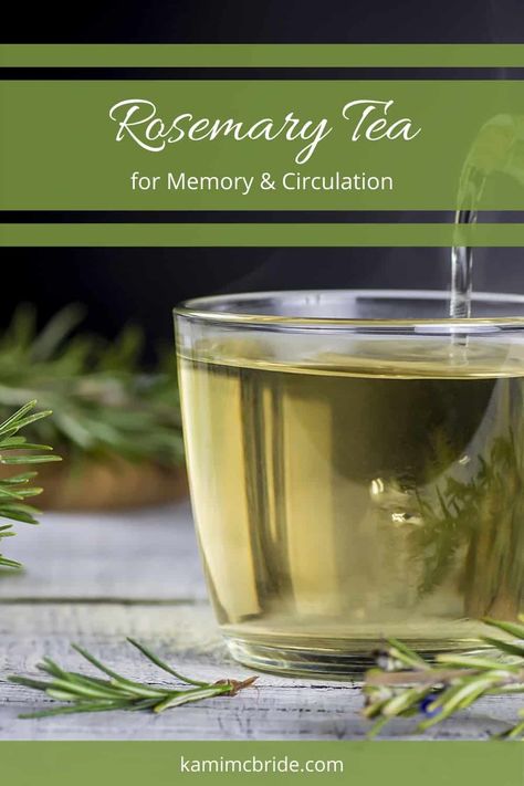 Learn about the benefits of rosemary and how to make rosemary tea for memory, circulation, and digestion. Beat brain fog with this rosemary tea recipe! #rosemarybenefits #rosemarytearecipe #herbaltea #healingherbs Rosemary For Memory, Tea For Circulation, Health Benefits Of Rosemary, How To Make Rosemary Tea, Dried Rosemary Recipes, Benefits Of Rosemary Tea, Rosemary Tea Benefits, Rosemary Tea Recipe, Rosemary Health Benefits