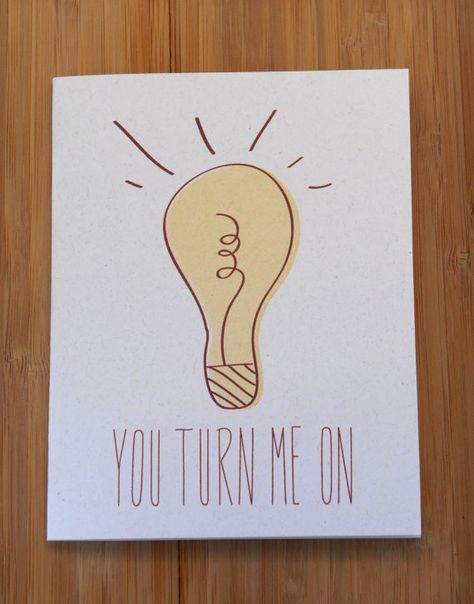 Naughty Card...You Turn Me On! Romantic Birthday Cards, Work Anniversary, Cards For Boyfriend, Valentines Greetings, Valentine Greeting Cards, Anniversary Funny, Love Shape, Funny Valentines, Valentines Card