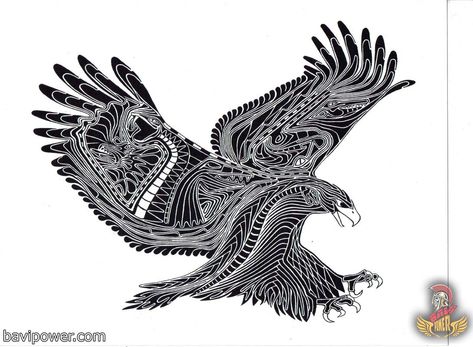 The most famous eagle in Norse mythology was Veðrfölnir. In some accounts, Vedrfolnir wasn't an eagle. He was a hawk standing between the eyes of the eagle. Vedrfolnir lived on the top branch of Yggdrasil Tree of Life flying above and observing everything above with a great sense of pride. Viking Eagle, Frost Giants, Norse Paganism, Norse Art, Nordic Symbols, Eagle Symbol, Yggdrasil Tree, Cool Chest Tattoos, Norse Tattoo