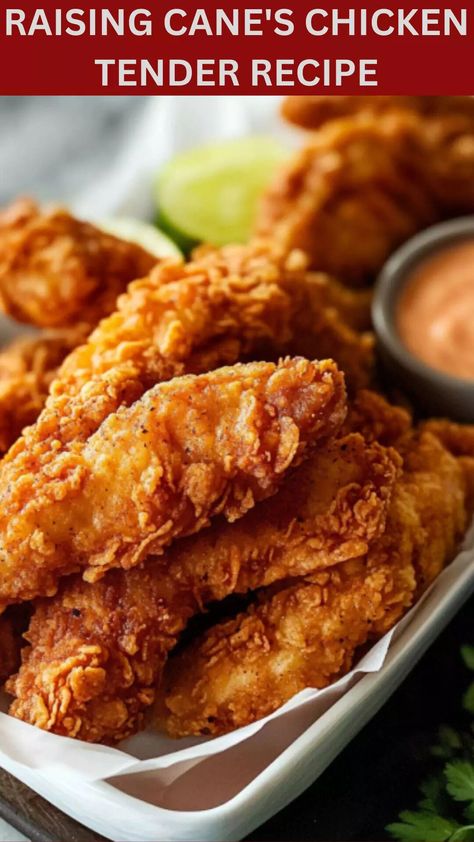 Raising Cane’s Chicken Tender Recipe – Delish Diner Cane’s Chicken Tenders Recipe, Bojangles Chicken Tenders Recipe, Raising Canes Chicken Recipe Air Fryer, Copycat Raising Canes Chicken, Raising Canes Chicken Tender Recipes, Chicken Tenders Recipes Fried, Zaxbys Chicken Tenders Recipe, Homemade Crispy Chicken Tenders, Best Fried Chicken Tenders Recipes