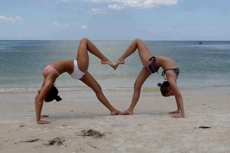 My gymnastic girls Bailey and Allee  (ME AND MY SISTER.)  On the beach, like it? Artsy Beach Pictures, Beach Yoga Poses, Two Person Yoga Poses, Two Person Yoga, Beach Gymnastics, 2 Person Yoga, Two People Yoga Poses, 2 Person Yoga Poses, 2 People Yoga Poses