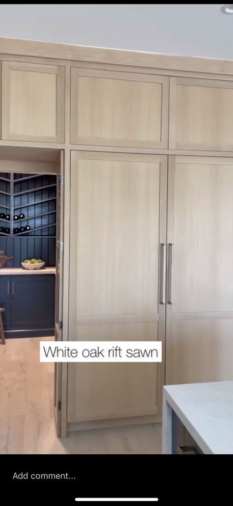 White Rift Oak Cabinets, French Oak Kitchen Cabinets, Rift Sawn White Oak Kitchen Cabinets, Rift White Oak Kitchen Cabinets, Quarter Sawn White Oak Kitchen Cabinets, Rift Cut White Oak Cabinets, Kitchen Cabinets White Oak, Black And White Oak Kitchen, White Oak Cabinet Stain Colors