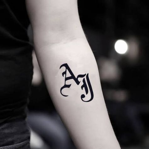 Aj Styles Tattoo, Lettering Tattoo Design, Tattoo Off, Alphabet Tattoo, Alphabet Tattoo Designs, Tattoo Lettering Styles, Shiva Tattoo Design, Music Tattoo Designs, Stylish Alphabets