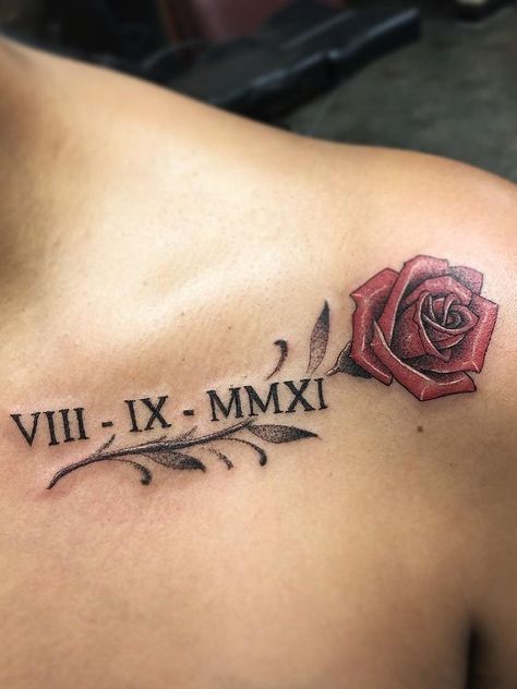 Collar Bone Tattoo For Men, Tatuagem Masculina Pequena, Roman Numeral Tattoos, Cute Hand Tattoos, Pretty Hand Tattoos, Bone Tattoos, Tattoos For Black Skin, Pretty Tattoos For Women, Tatuaje A Color