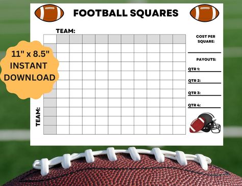 Superbowl Squares, Football Squares, Football Pool, Football Super Bowl, Football Board, Bet Football, Superbowl Game, Thanksgiving Football, Super Bowl Football