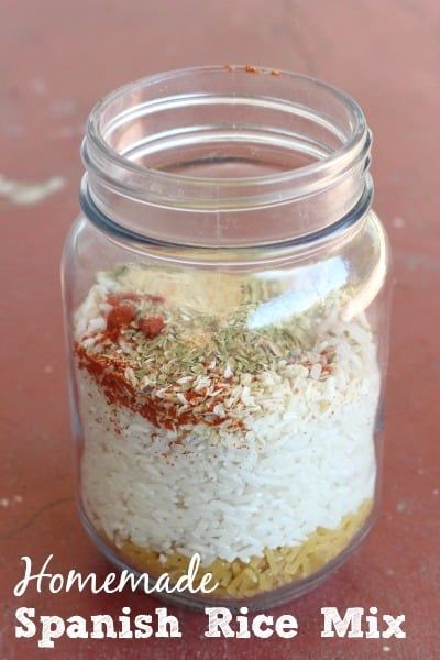 Homemade Spanish Rice, Mix In A Jar, Homemade Dry Mixes, Homemade Spice Mix, Homemade Pantry, Spice Mix Recipes, Rice Mix, Diy Spices, Mason Jar Meals