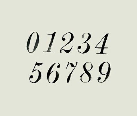 hand lettered serif numbers | serif font inspiration | lettering inspiration Cursive Numbers, Number Tattoo Fonts, Handwriting Numbers, Alfabet Font, Tattoo Fonts Cursive, Number Fonts, Number Tattoos, Inspiration Tattoos, Tattoo Font