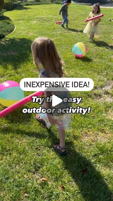 Kristina Buskirk | Toddler Approved on Instagram: "INEXPENSIVE ACTIVITY IDEA! You don’t need to spend tons of money this summer to have fun with your kids!

Save this post! Follow for more easy ideas ☀️⛱️😎

WHAT YOU NEED:
- Beach ball 
- Pool noodles (cut in half)

There are so many ways to play with these cheap outdoor tools that kids always get excited to use! 

This is fun for kids of ALL AGES, not just toddlers and preschoolers! 

SHARE YOUR IDEAS!
What are some other inexpensive outdoor summer activities on your list to try this year? Tell me in the comments 👇🏼👇🏼" Easy Toddler Outdoor Activities, Fun Summer Activities For Kids Outdoors, Summer Pictures For Kids, Outdoor Preschool Activities, Outdoor Toddler Activities, Fun Outdoor Games For Kids, Outdoor Summer Activities For Kids, Fun Outdoor Activities For Kids, Grandchildren Activities