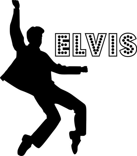 Elvis Decorations, Elvis Silhouette, Elvis Birthday Party, 50s Silhouette, Elvis Party, Elvis Cakes, Elvis Tattoo, Elvis Presley Cake, Elvis Birthday